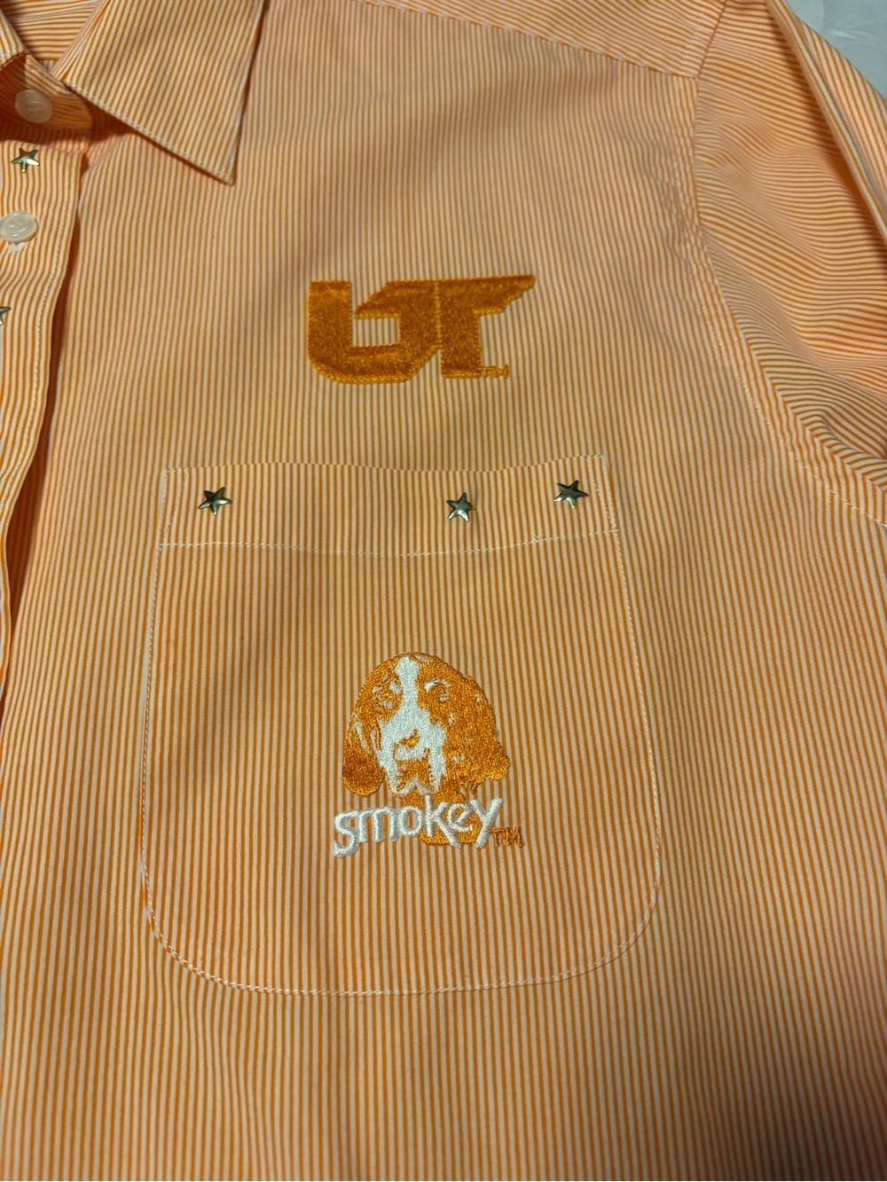 Vintage Mili Designs M Tennessee Volunteers Button Up Shirt Women’s Appliqué - Picture 2 of 13